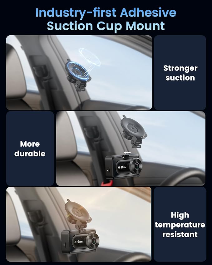 OMBAR Dash Cam Front and Rear, 4K/2.5K Ultra HD Dash Camera for Cars, Included 64GB Card, Built-in 5G Wi-Fi & GPS, 3.16” IPS 