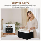 StorageWorks Storage Bins, Fabric Storage Bins for Shelves, Large Storage Baskets with Metal Frame, Closet Baskets and Bins w