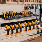 UU-Major Power Tool Organizer with Charging Station,Drill Holder Wall Mount,Garage Storage Shelves for Organization and Stora