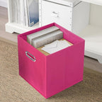 ShellKingdom Storage Bins, Foldable Fabric Storage Cubes And Cloth Storage Organizer Drawer with Metal Handle For Closet And 