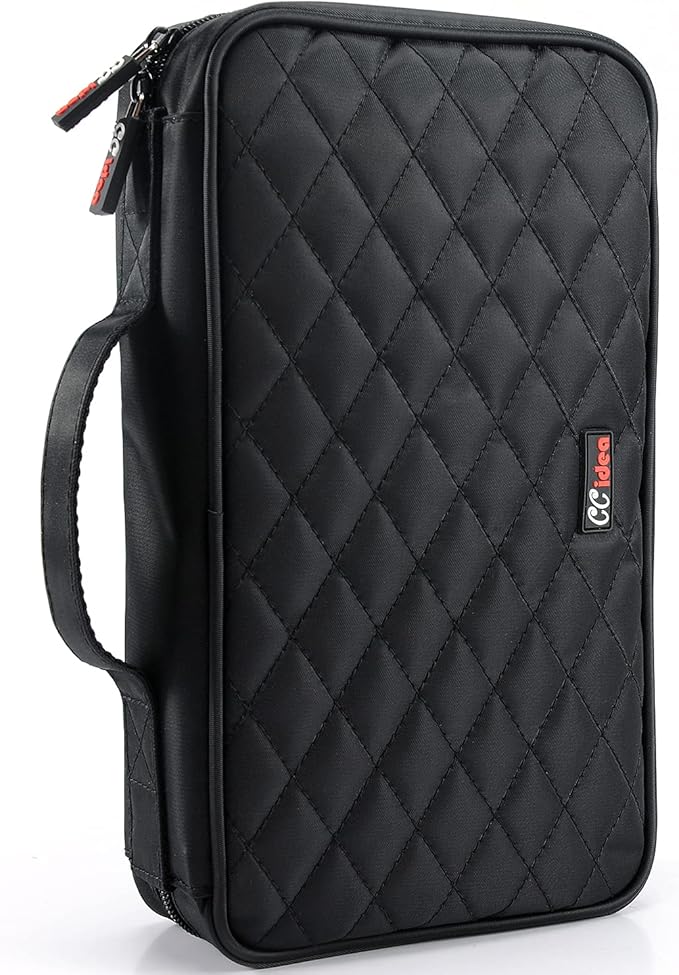 CCidea 96 Capacity CD/DVD Case Holder Portable Wallet Disc Storage Binder for Car, Home, Travel (96-Black) Specials
