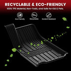 LASFIT Floor Mats for Jeep Grand Cherokee L 2021-2025 2026 (ONLY for 6 Seaters Without Center Console) All Weather Custom Fit Car Floor Liners Trunk Mat Black