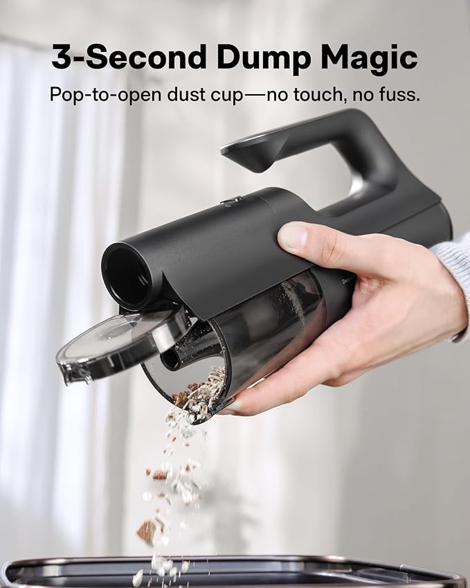 HOTO BlowVac™ Handheld Vacuum Cordless, Car Vacuum Cleaner with 23000Pa High Power, 3 Suction Modes, Electric Compressed Air 