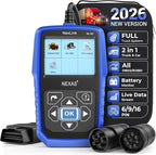 NEXAS Heavy Duty Truck Scanner NL102 Full System Diesel Truck Scan Tool for Cummins, Isuzu, Freightliner, Caterpillar, Detroit,