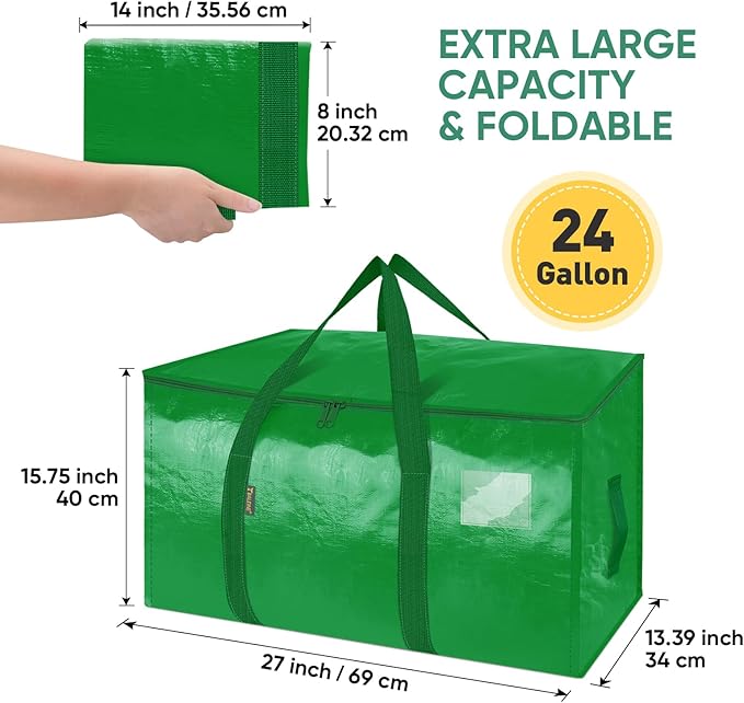 BALEINE 6-Pack Oversized Moving Bags with Reinforced Handles, Heavy-Duty Storage Tote for Clothes, Moving Supplies (Light Gre