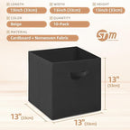 STORAGE MANIAC Storage Cubes, 13 Inch Collapsible Storage Bins with Handles, 10 Pack Fabric Foldable Bins for Organization, D
