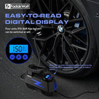 FADAKWALT Tire Inflator Portable Air Compressor, DC 12V Tire Air Pump with LED and 150PSI Digital Pressure Gauge, Portable Tire Inflator for Car Tires, Motorcycles, Bike, Ball (Blue)