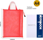 10 Pack 5 Color Mesh Zipper Pouch Bags, Nylon Puzzle Building Block Sets Toy Storage & Organization, Breathable See Through A