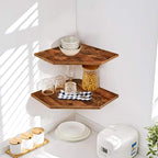 eosHOM FWSH00003 Floating Wall Storage Shelf, Classic Design with Natural Wood Finish, Space-Saving Wall Shelf for Decor, Boo
