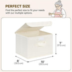 GRANNY SAYS Small Storage Bins with Lids, Small Storage Boxes, Shelf Baskets for Shelf, Collapsible Storage Bins for Living R