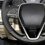 MEWANT Breathable Hand Sewn Car Steering Wheel Cover for Toyota Camry 2018-2019 / Toyota Avalon 2019 / Toyota Corolla 2019-2020 / Toyota RAV4 2019 Steering Wheel Accessories