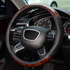ZHOL 16 inch Steering Wheel Cover Wood Grain, Compatible Large-Size for F150 F250 F350 Ram 4Runner Tacoma Tundra Range Rover 