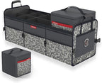 LIBZAKI Car Trunk Organizer,3 Compartments Big Trunk Storage, Large Capacity, Foldable, 95L Heavy Duty Storage Box for Car,