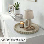 HighHerz Silicone Bathroom Countertop and Vanity Tray, Round Silicone Bathroom Tray, Modern Bathroom Decor, Coffee Table Deco