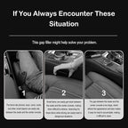 Car Seat Gap Filler Plug Strip 2 Pack, No-Drop Carseat Side Gap Filler Organizer Catcher with Dual Storage & Seatbelt Slot,Universal Fit Fill The Gap Between Seats & Console for Car SUV Truck, Black