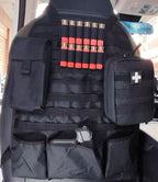 Car Seat Back Organizer Tactical MOLLE Panel Back Seat Storage Bag Universal Car Seat Cover Protector (Black)