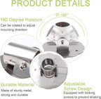 Flower-Shape Shower Curtain Rod Bracket, 2Pcs Telescopic Metal Shower Drape Rod Swivel Flange Curtain Pole Wall-Mount Bracket
