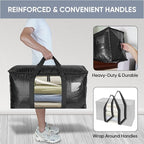 BALEINE 4-Pack Oversized Moving Bags with Reinforced Handles, Heavy-Duty Storage Tote Moving Supplies for Packaging, Camping 