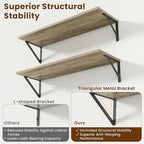 Floating Shelves for Wall Decor,24" Wx8 D Wall Mount Floating Bookshelf Set of 2,Hanging Storage Shelf with Sturdy Metal Brac