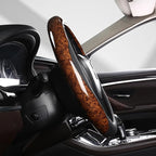 KAFEEK 16 inch Steering Wheel Cover for Ford F150 F250 F350 Ram 4Runner Tacoma Tundra Range Rover, Car Wood Grain Steering Wh
