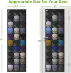 Unjumbly Baseball Hat Rack, 30 Pocket Over-The-Door Hat Organizer with Clear Deep Pockets to Display Baseball Caps Collection