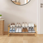 STORAGE MANIAC Expandable Shoe Rack, 8 Pairs Stackable Small Shoe Rack, Metal Adjustable Shoes Organizer for Closet, Entryway