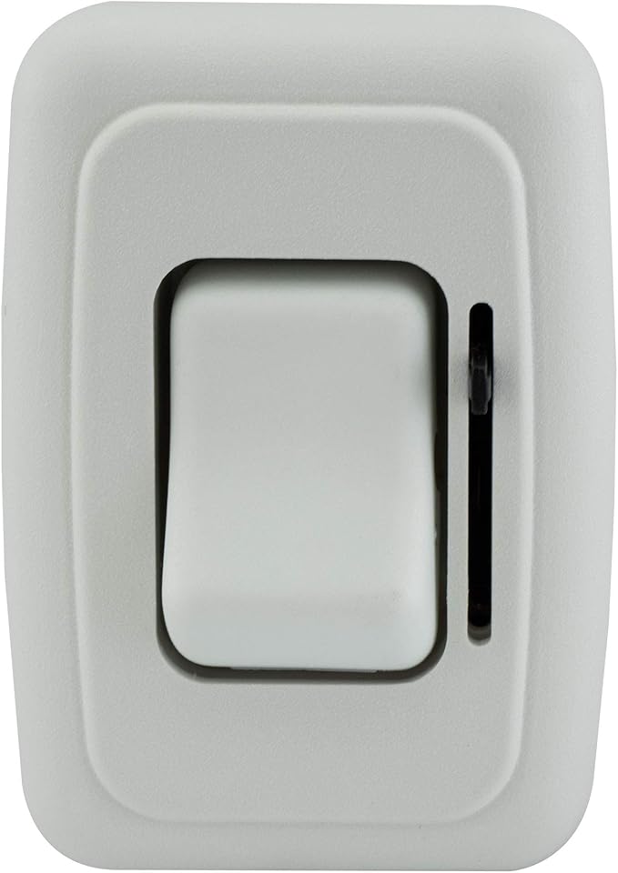 12 Volt DC Dimmer Switch for LED, Halogen, Incandescent - RV, Auto, Truck, Marine, and Strip Lighting (Slider, White)