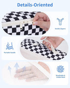 Narwey 7 Set Checkered Packing Cubes for Travel Carry on Suitcase Luggage Organizer Bags for Kids Women Men, Durable Packing 