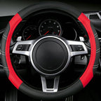 NBTEPEM Customized Auto Car Steering Wheel Cover for Honda Accord, Civic, CR-V, HR-V, Pilot, Microfiber Leather Sport Steerin
