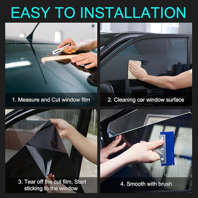 20% VLT Window Tint Film for Car, 29.5IN×15FT Nano Ceramic Car Window Tint, Heat Shield Automotive Car Window Film, UV Blocking, Privacy Protection, Scratch Resistant