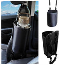 Motelor Deep Drawstring Car Cup Holder for 40oz Stanley Tumblers - 10-Inch Depth Secures Tallest Bottles, Rip-Stop & Machine Washable, Heavy-Duty Organizer for SUV/Truck
