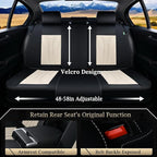 FLORICH Rear Automotive Seat Covers Leather Car Seat Covers Waterproof Back Seat Cover Universal Seat Cushion Protector for M