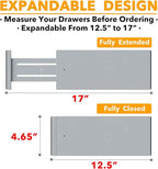 SpaceAid Bamboo Dresser Drawer Dividers 6 Pack, 4.65“ High Adjustable 12.5“-17” Drawer Organizers, Expandable Organization fo