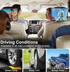 GDZN Car Headrest Tablet Mount, [Highly Elastic Band] 360°Adjustable iPad Holder for Car Back Seat, Vehicle Kids Travel Tablet Holder for iPad Pro, Galaxy Tab, iPhone, Fire, 4-13" Device