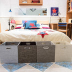 Posprica Fabric Storage Cubes,13×13×13 cube storage bins, Foldable Drawers Baskets Containers for Shelf Cabinet Bookcase,Thic
