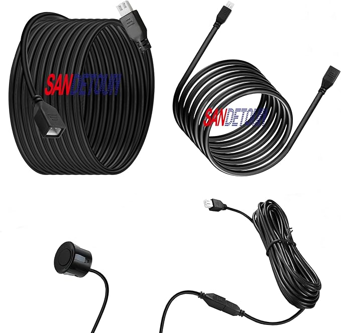 2-Pack Parking Sensor Extension Cable - Includes Two 4.5m (14.763ft) Cables for Extended Pickup Trucks, Sedans, and Vans; Com