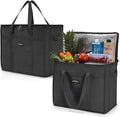 JUNGYOON Heavy-Duty Insulated Grocery Bags & Insulated Bag – Collapsible Cooler Bag with Zippered Top