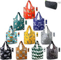 BeeGreen Animal Reusable Shopping Bags Grocery Totes 10 Pack with Zipper Carry Pouch Cute Shopper Bags XLarge Machine Washable Durable Gifts for Animal Lovers Women