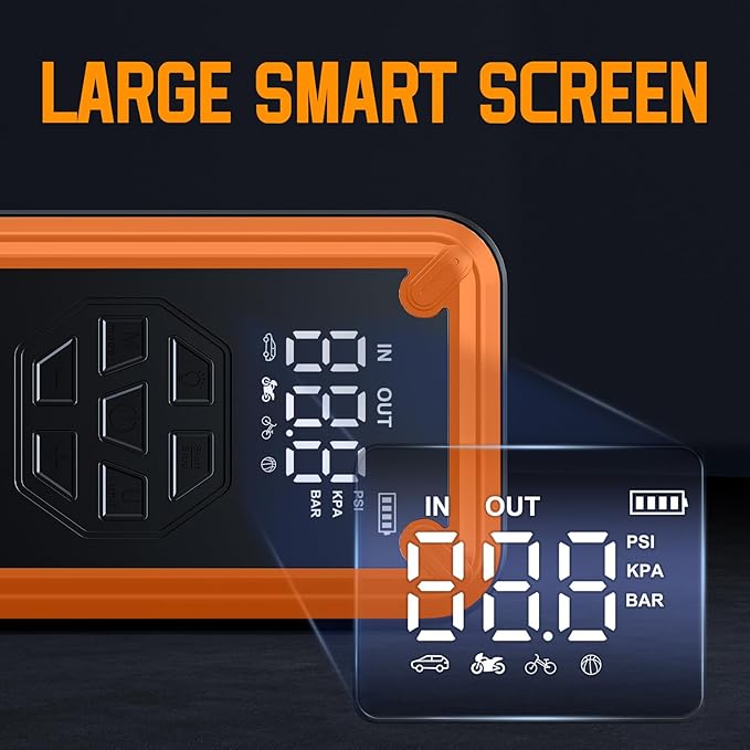Jump Starter with Air Compressor, Acmount 5000A Car Battery Jump Starter with 150PSI Tire Inflator for Up to 9.0 Gas/8.0L