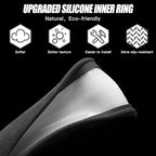 Suede Steering Wheel Cover with Upgraded Silicone Inner Ring, Breathable, Anti-Slip, Leather Universal 14.5 to 15 Inch Steeri