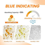 ADSorbco Rechargeable Desiccant Packs for Storage, Rechargeable Silica Gel Packets, Color Indicating Desiccant Packs for