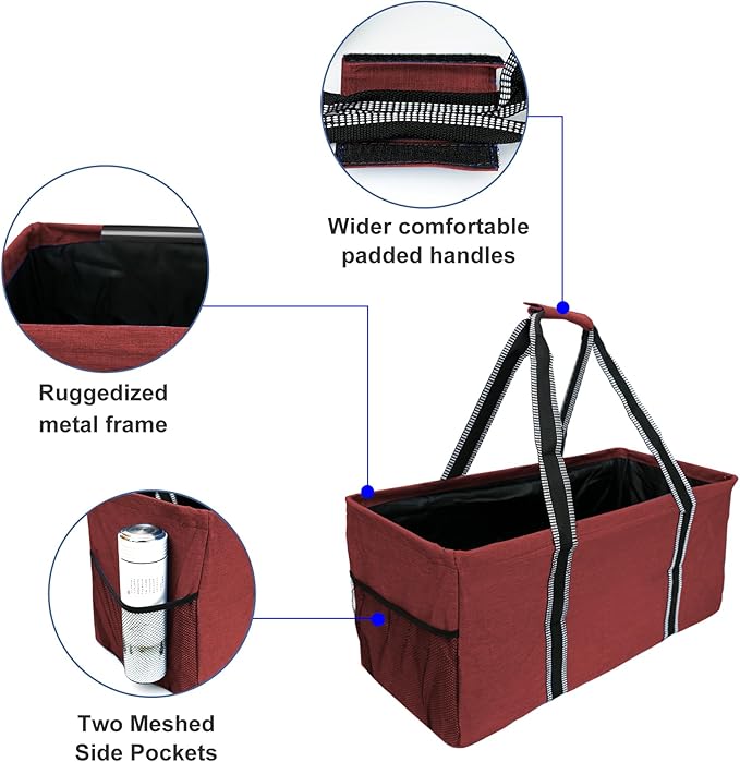 50L Utility Tote Bag Reusable Grocery Shopping Bag