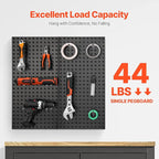 VEVOR Metal Pegboard Panels, 24" x 12" Pegboard, 2 Panels, Heavy Duty Peg Board Wall Organizer with Accessories, for Living R