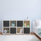 Posprica Storage Cubes,12×12 Storage Bins,Foldable Storage Baskets Fabric Drawers Containers for Shelf Cabinet Bookcase,Thick