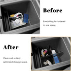 2PCS Center Console Hidden Box Organizer & Armrest Divider Compatible with Honda 2023-2025 2026 Pilot & 2024-2026 Passport & 2024 2025 Ridgeline Accessories Insert Armrest Hidden Organizer