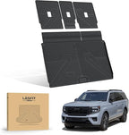 LASFIT Floor Mat with Backrest Mat Ford Expedition Max & Lincoln Navigator L 2025 2026(fit 7 and 8 Seats),Costom Fit All Weather Protection TPE Easy Clean Cargo Liners,4pcs,Black