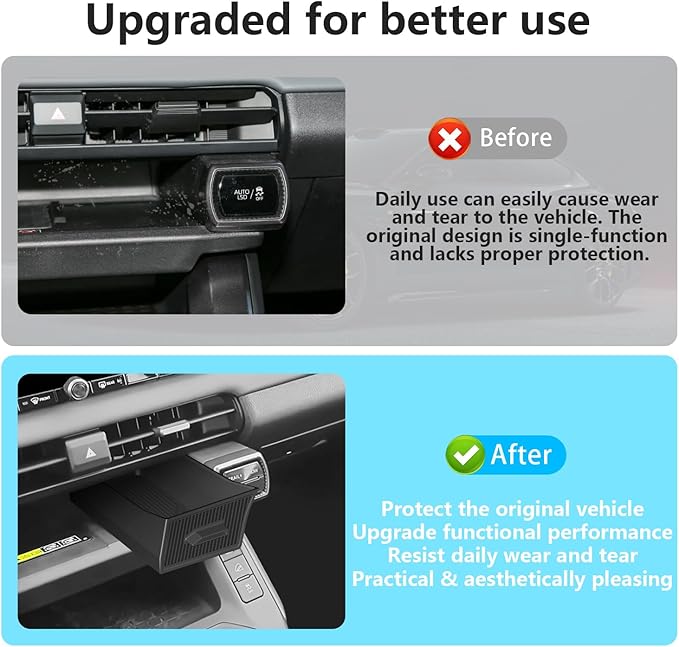 Center Console Organizer Compatible with RAV4 2026 Stable Installation Upper Cubby Drawer Silicone Under Screen Storage Box