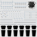 248PCS Pegboard Accessories Organizer Kit,1/8 and 1/4 inch Pegboard Hooks Assortment, Pegboard Bins, Metal Hooks for Hanging 