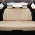 Coverado Automotive Seat Covers, Back Car Seat Cover, Rear Seat Cover, 3-Pieces Luxury Car Seat Cushion, Beige Seat Cover Sea
