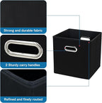 STOREONE Fabric Storage Bins Cubes Baskets Containers-(11X11X11) with Dual Handles Cube Storage Organizer Bins for Shelf Clos